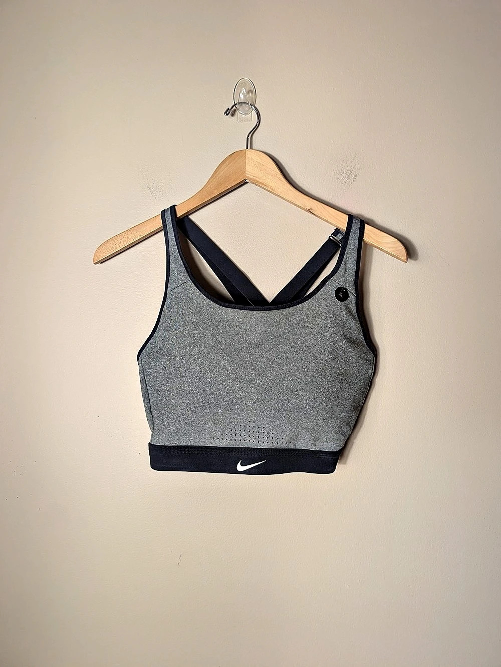 Nike Indy Luxe Sports Bra Gray & Black